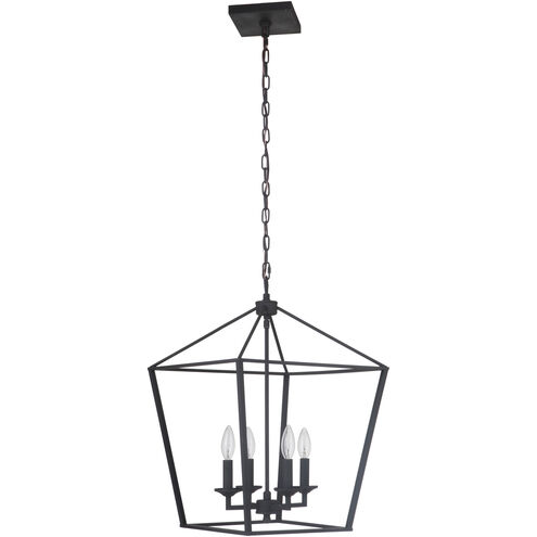 Neighborhood Flynt 4 Light 16 inch Flat Black Foyer Light Ceiling Light, Neighborhood Collection