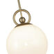 Alora Mood Fiore 1 Light 9.88 inch Brushed Gold Pendant Ceiling Light
