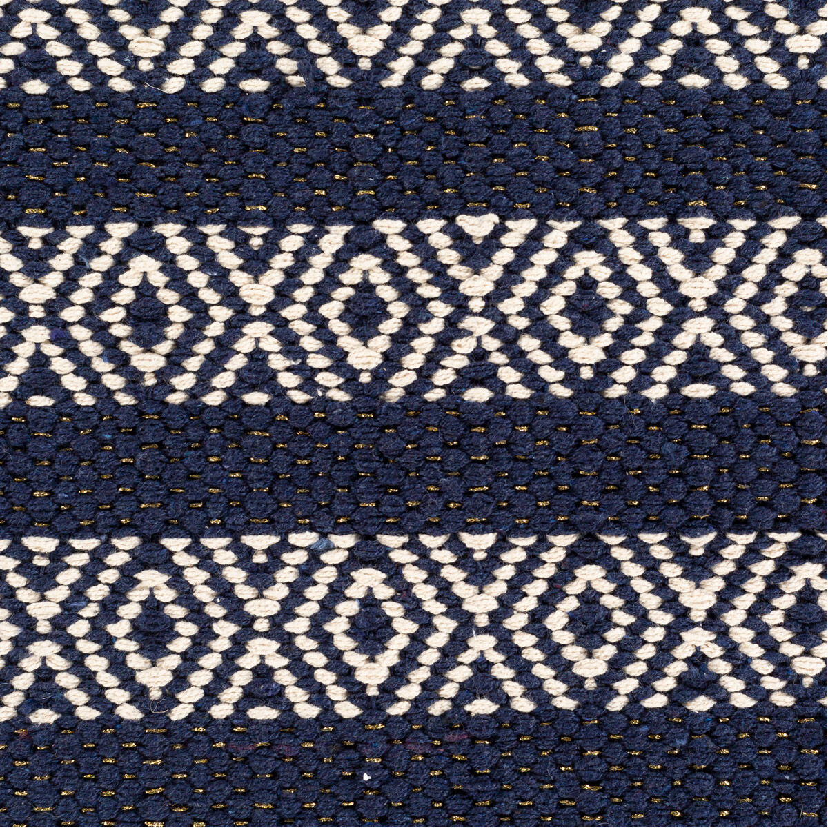 Ibiza 20 X 20 inch Navy/Metallic - Champagne/Ivory Pillow Kit, Square