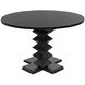 Zig-Zag 48 X 48 inch Hand Rubbed Black Dining Table