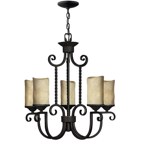 Casa 5 Light 25 inch Olde Black Indoor Chandelier Ceiling Light in Antique Scavo