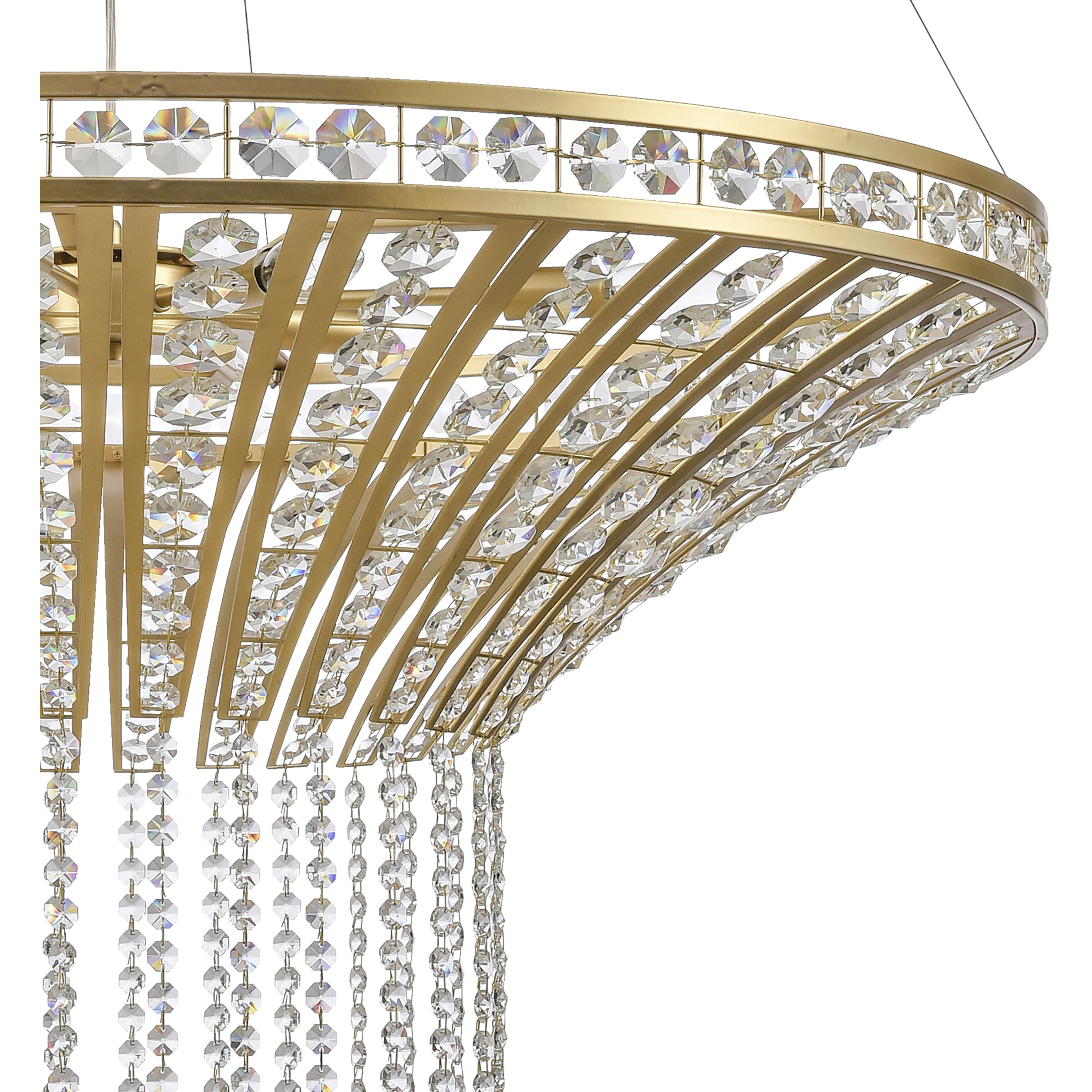 Fantania 8 Light 36 inch Champagne Gold Chandelier Ceiling Light