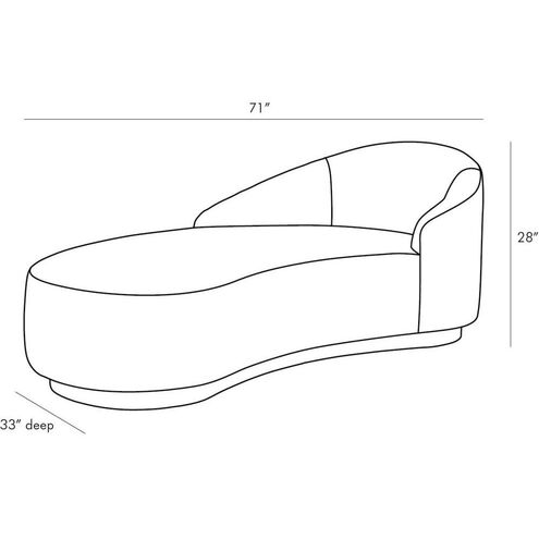 Turner Sharkskin Chaise, Left Arm