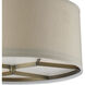 Baxter 3 Light 16 inch Brushed Antique Brass Semi Flush Mount Ceiling Light