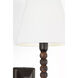 C&M by Chapman & Myers Fiona 1 Light 6.25 inch Aged Iron Wall Sconce Wall Light