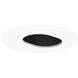 Pearl Black Slot Aperture / Bright White Flange LED Round Adjustable Slot Aperture Retrofit in 3500K, Black / Bright White, 4" Retrofit