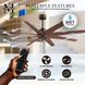 Atlas Ariella 64 inch Textured Bronze with Walnut Tone Blades Ceiling Fan