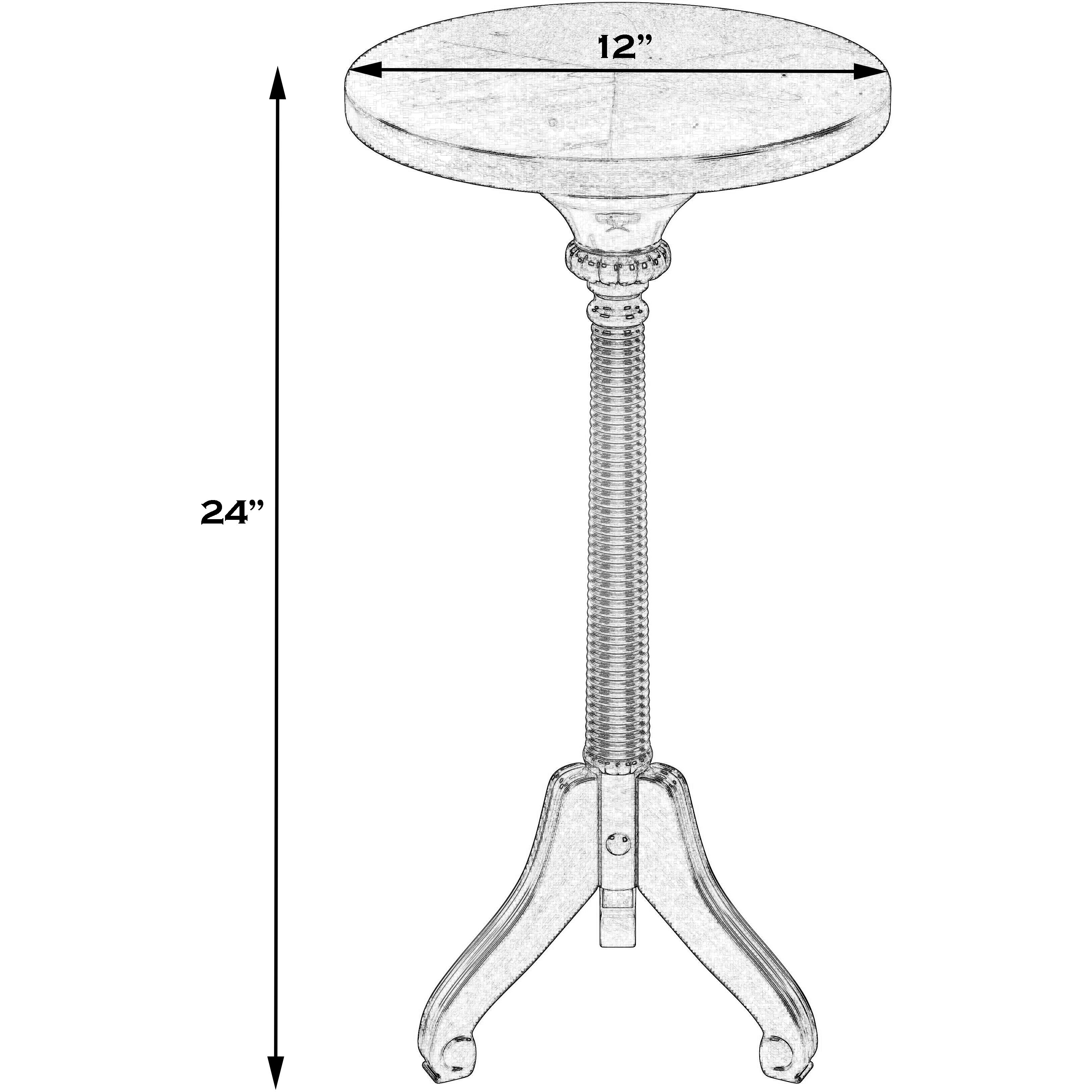 Florence Pedestal Side Table in Medium Brown