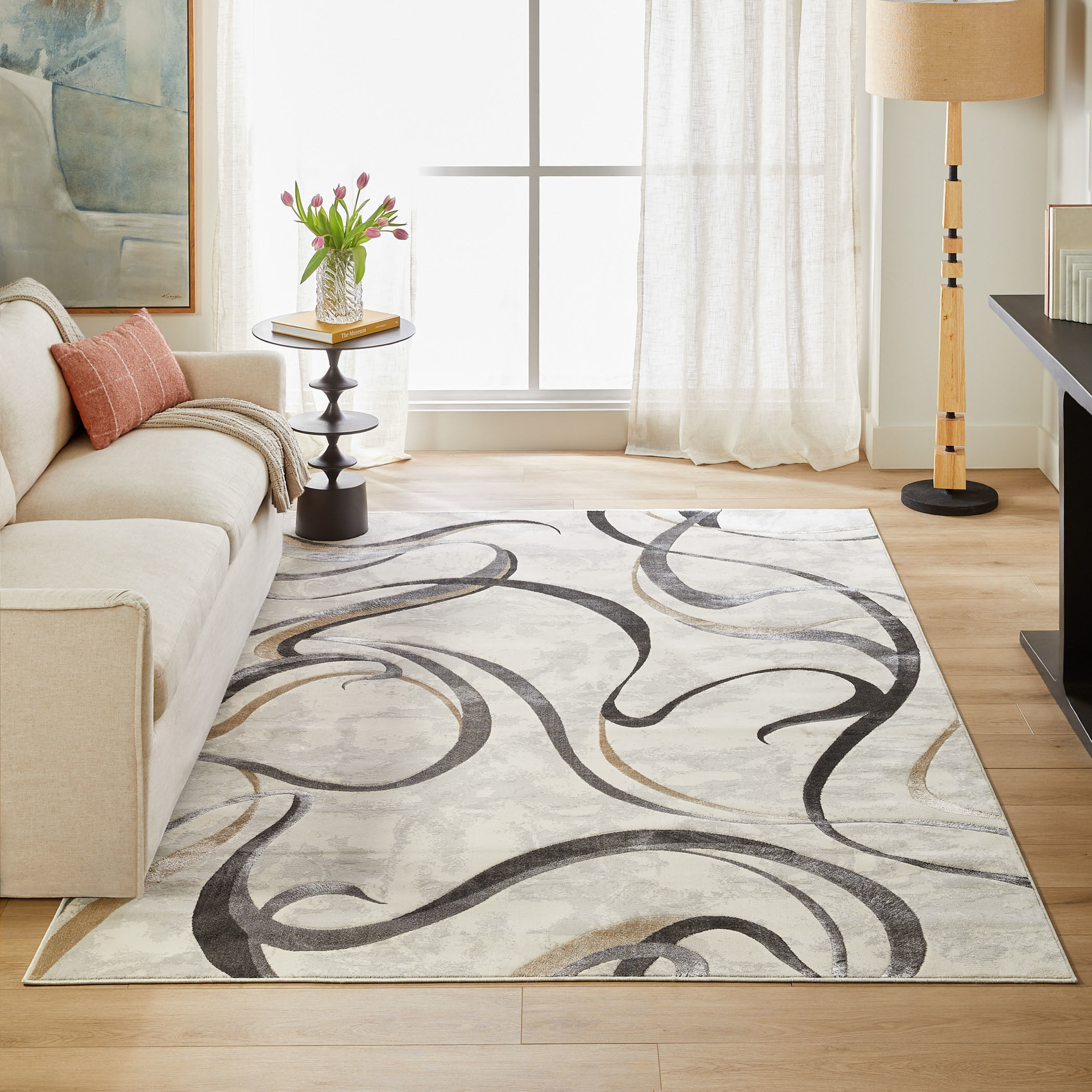 Fatima 130 X 94 inch Mineral Tones Rug in 8 x 11