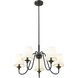Gianna 5 Light 26 inch Matte Black Chandelier Ceiling Light