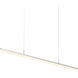 Stiletto LED 59.5 inch Bright Satin Aluminum Pendant Ceiling Light