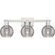 Athens Deco Swirl 3 Light 26 inch Brushed Satin Nickel Bath Vanity Light Wall Light