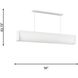 Kelly by Kelly Wearstler Velero LED 56 inch Soft Linen Linear Chandelier Ceiling Light