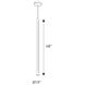 Linea LED 1.9 inch White Pendant Ceiling Light, Cylinder