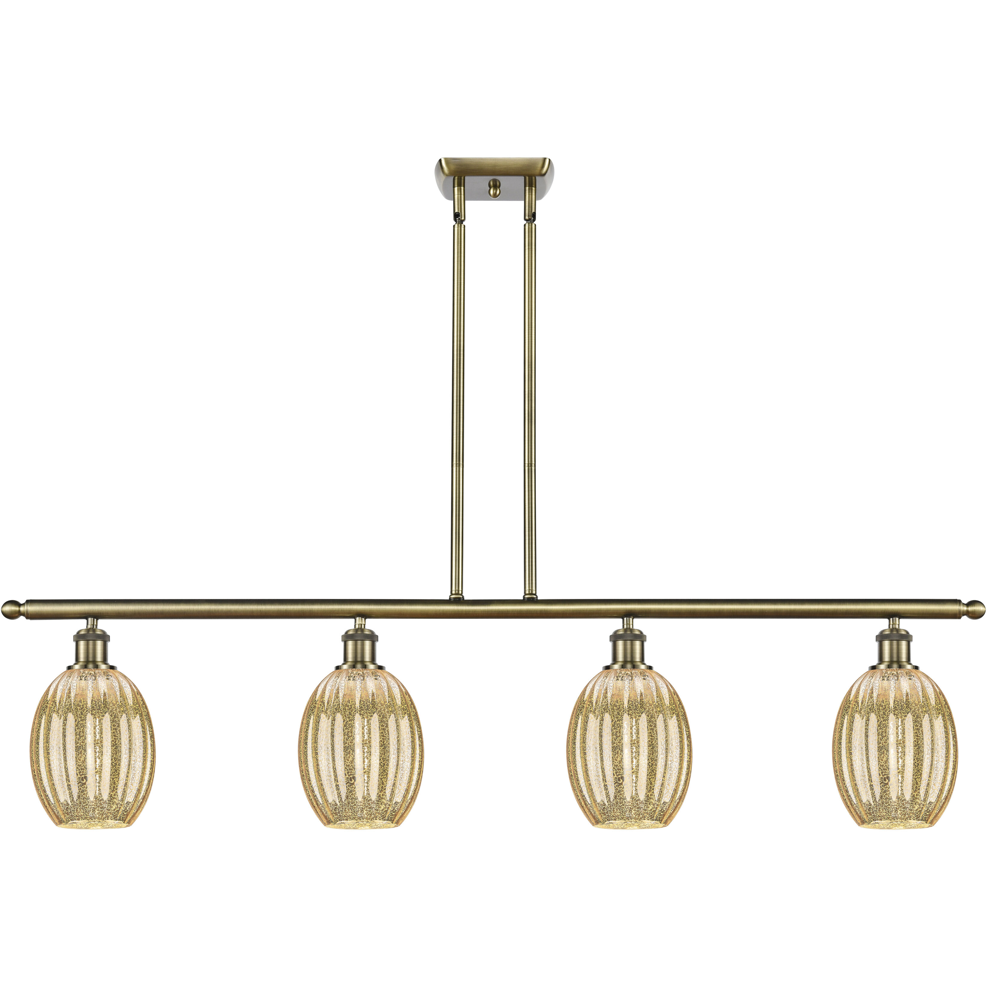 Ballston Preston Island Light Ceiling Light in Antique Brass, Mercury