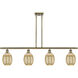Ballston Preston Island Light Ceiling Light in Antique Brass, Mercury