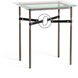 Equus 25.1 X 22 inch Ink and Vintage Platinum Side Table in Leather Black