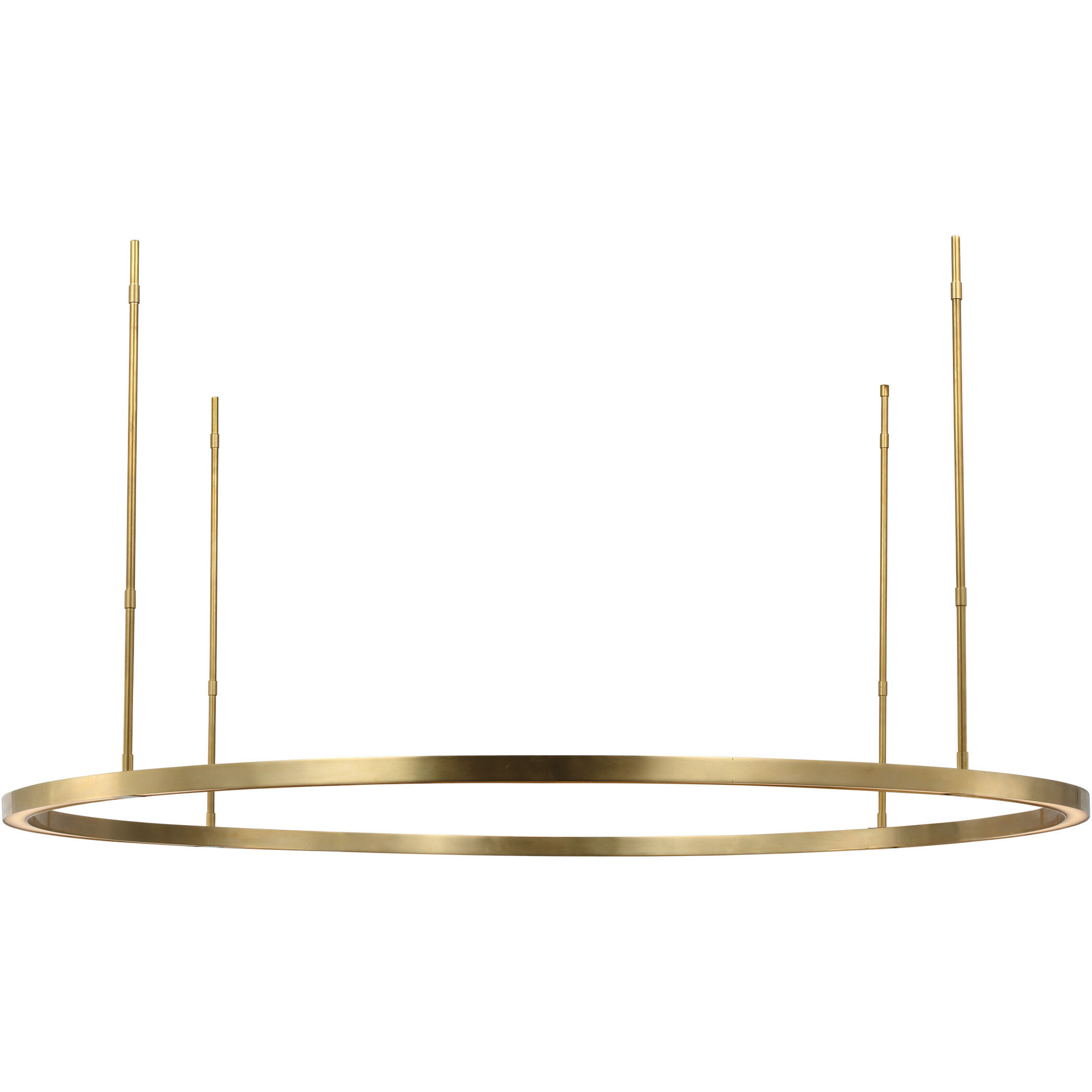 Mick De Giulio Stagger 1 Light 48 inch Hand Rubbed Antique Brass Chandelier Ceiling Light
