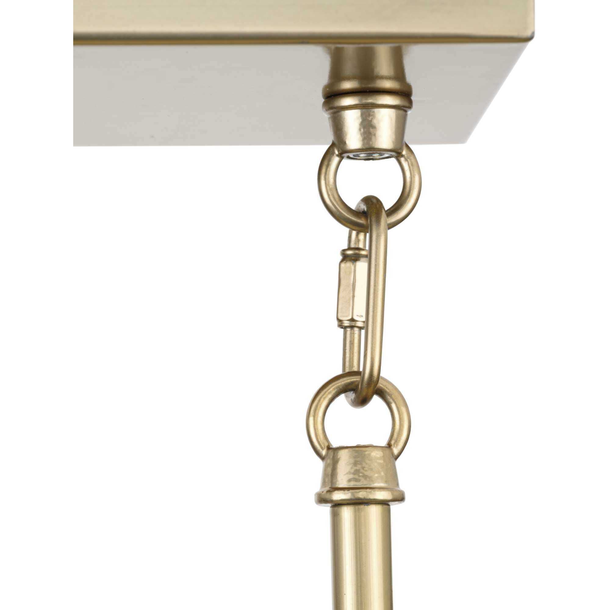 Lusail 8 Light 54 inch Soft Gold Linear Chandelier Ceiling Light, Design Series