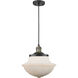 Franklin Restoration Oxford 1 Light 12 inch Black Antique Brass Mini Pendant Ceiling Light in Incandescent, Matte White, Franklin Restoration