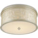 Neith 1 Light 13.75 inch Sea Pearl/Natural Flush Mount Ceiling Light