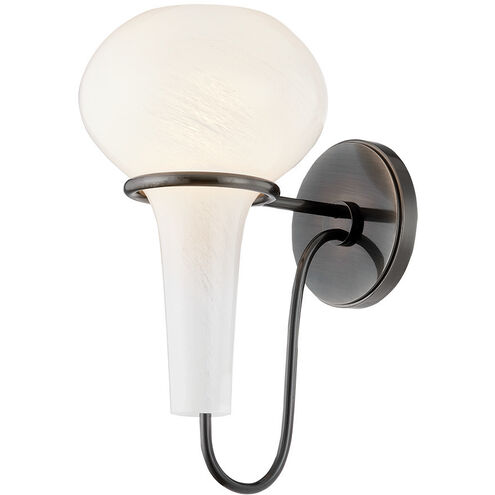 Adams Corner 1 Light 6.75 inch Black Nickel Wall Sconce Wall Light