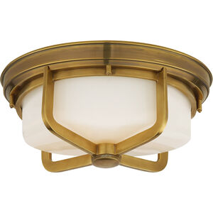 Thomas O'Brien Milton 2 Light 14.5 inch Hand-Rubbed Antique Brass Flush Mount Ceiling Light, Large