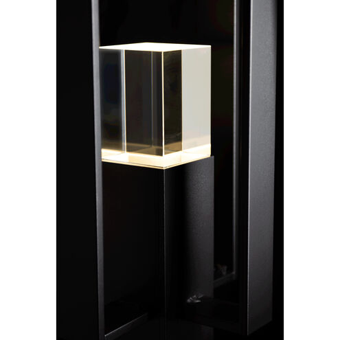 Shadow Box 1 Light 24.1 inch Coastal Black and Coastal Silver Outdoor Post Light