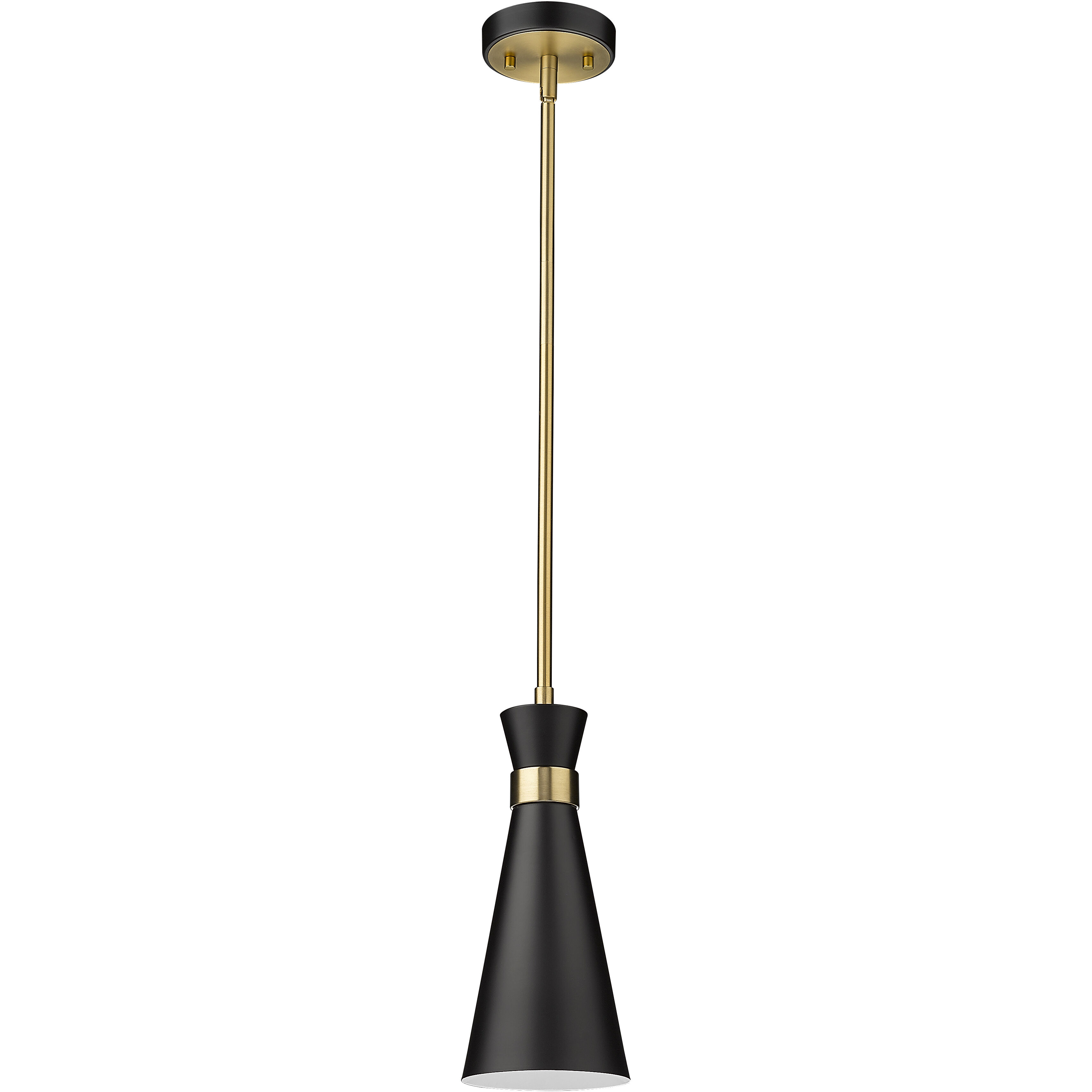 Soriano 1 Light 5.5 inch Matte Black and Heritage Brass Pendant Ceiling Light