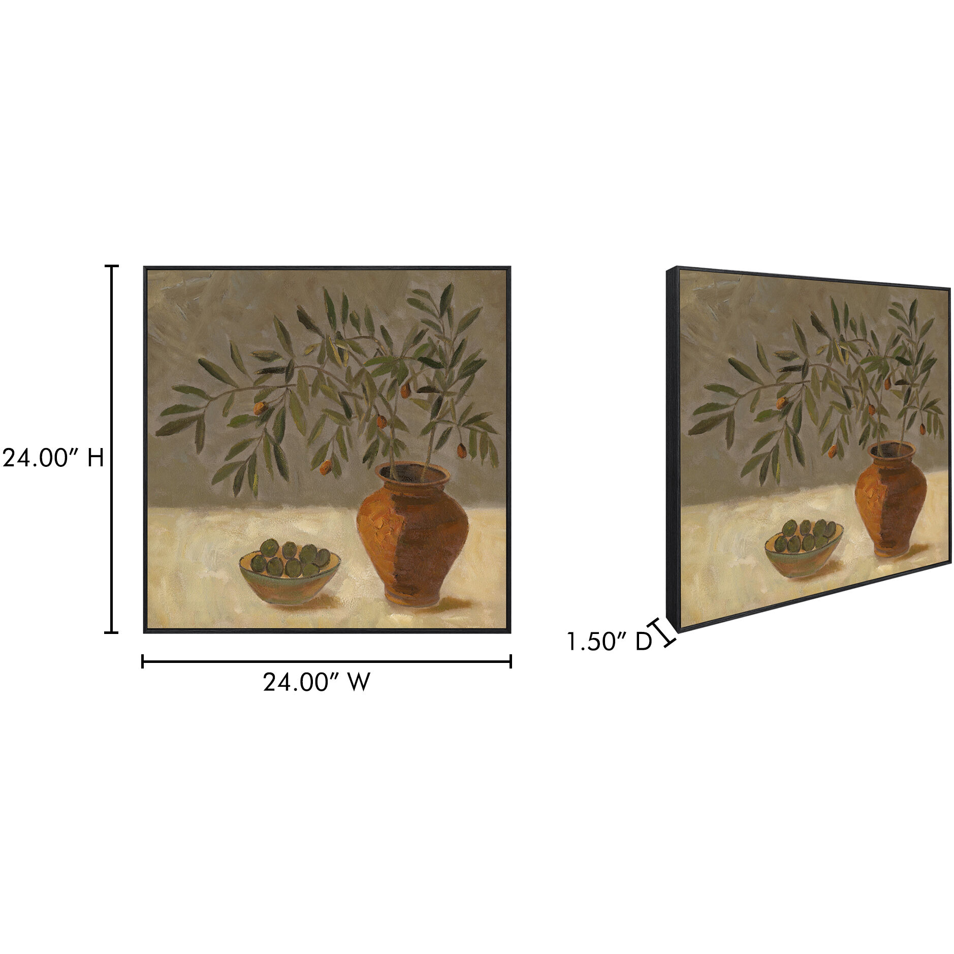 Olea 24 X 24 inch Painting, Framed