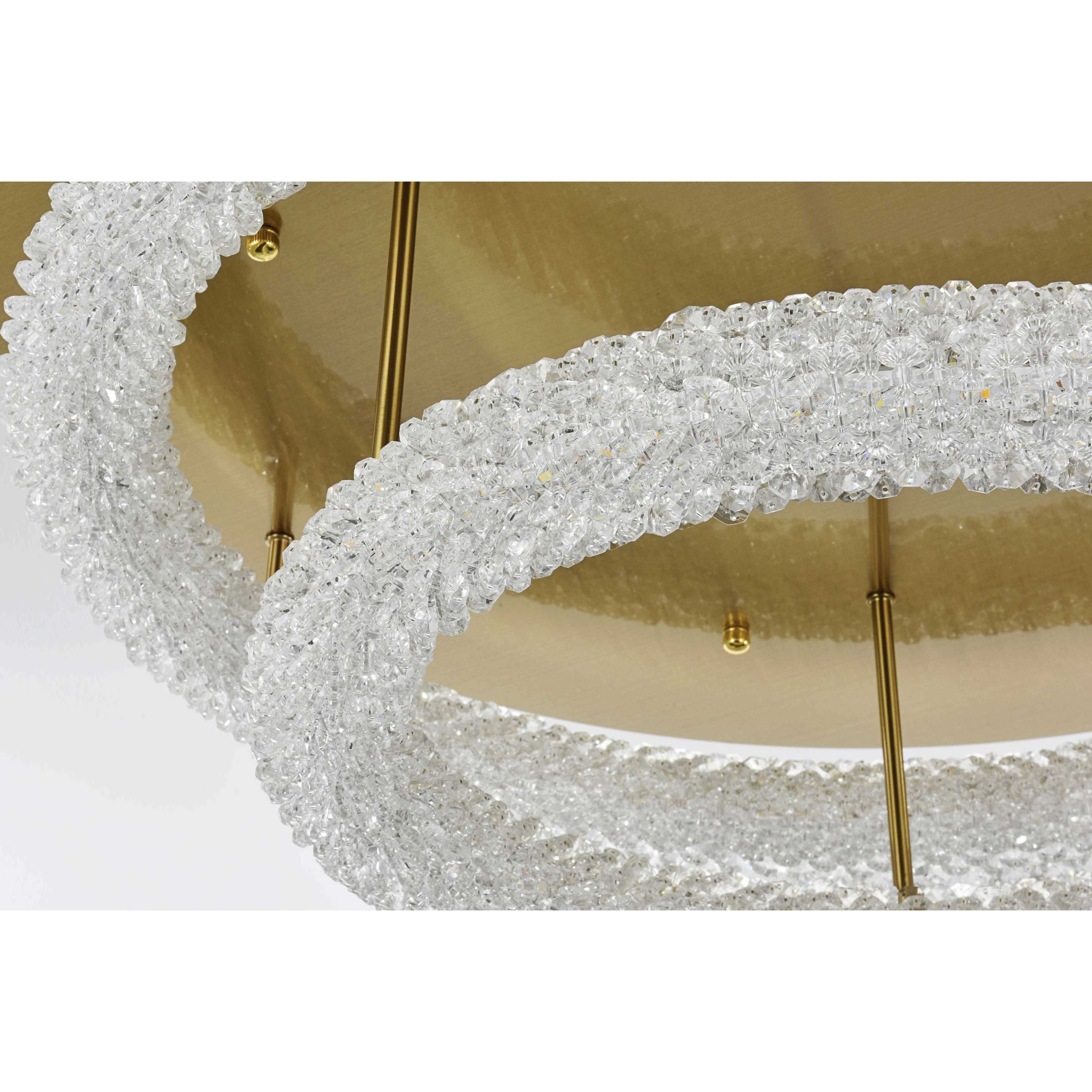 Bowen 2 Light 29.5 inch Satin Gold Flush Mount Ceiling Light