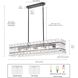 Sophie 6 Light 47 inch Matte Black Linear Chandelier Ceiling Light