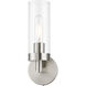 Ludlow 1 Light 4 inch Brushed Nickel ADA Single Sconce Wall Light, Single