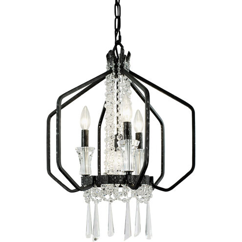 Barcelona 4 Light 18 inch Onyx and Clear Pendant Ceiling Light