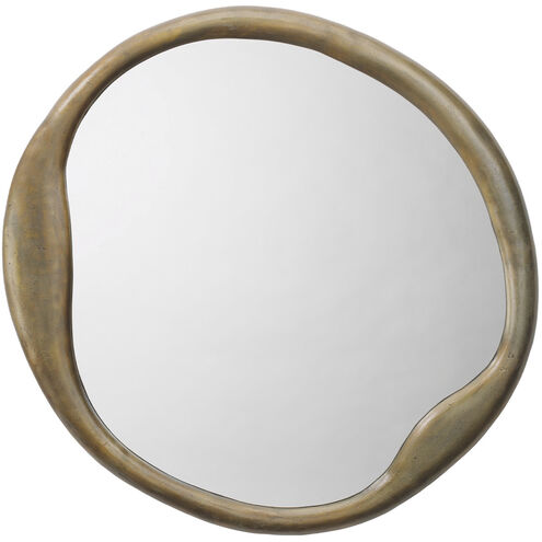 Organic 36 X 36 inch Antique Brass Mirror