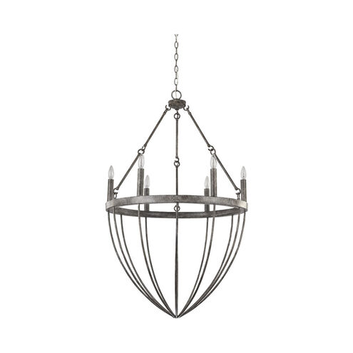 Harlow 6 Light 28 inch Ash Chandelier Ceiling Light