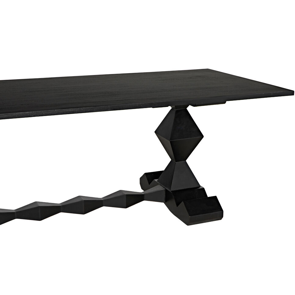 Madeira 96 X 40 inch Hand Rubbed Black Dining Table
