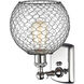 Ballston Farmhouse Chicken Wire LED 8 inch Polished Chrome Sconce Wall Light, Ballston