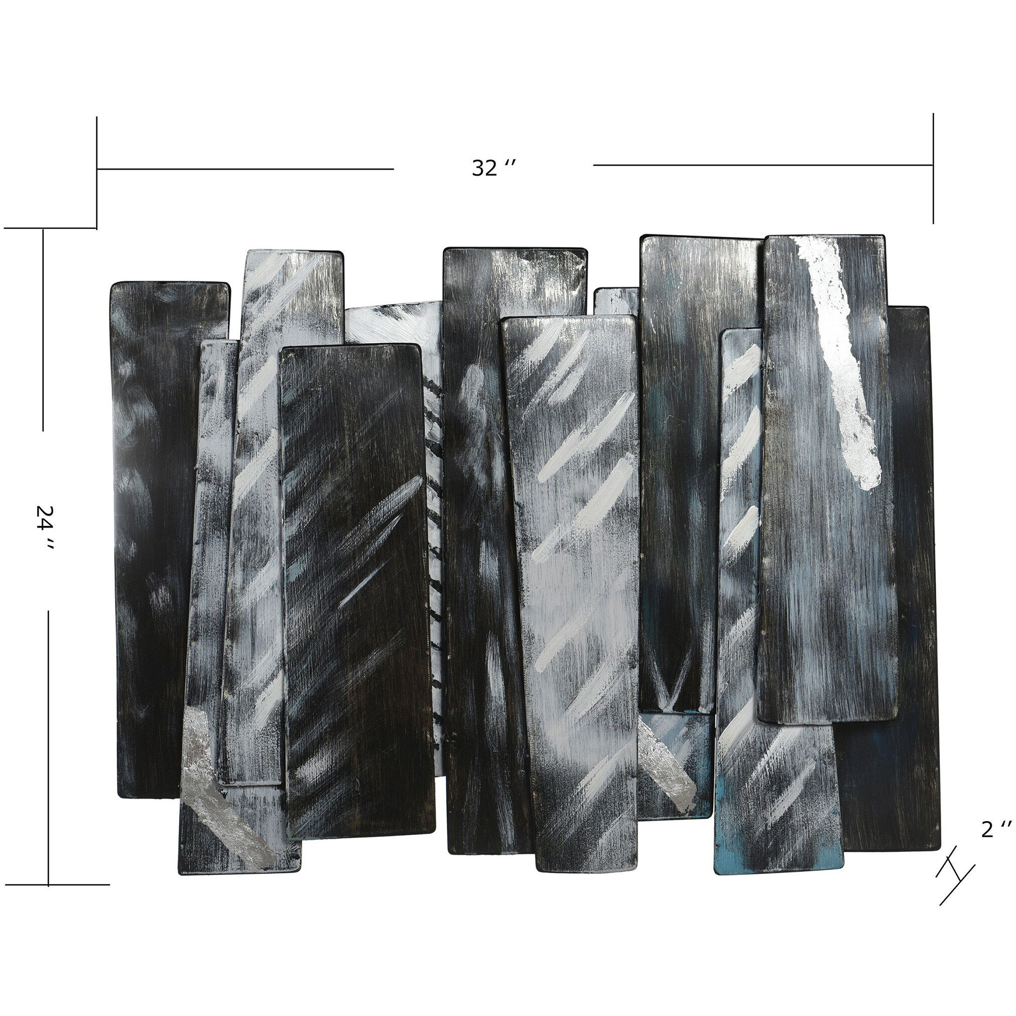 Midnight Black and Grey Wall Décor