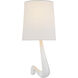 AERIN Gaya LED 12.25 inch Plaster White Sconce Wall Light, Large