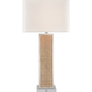 Webb 36 inch 9.5 watt Natural and Polished Nickel with Clear Table Lamp Portable Light