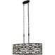 Kato 6 Light 36 inch REF Pendant Ceiling Light in Carbon Black