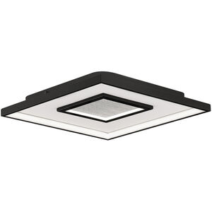 Pinpoint LED 16.38 inch Black Flush Mount Ceiling Light in 3000K, dweLED