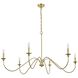 Rohan 6 Light 54 inch Brass Chandelier Ceiling Light