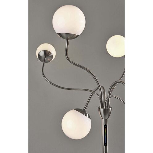 Phoebe 64 inch 2 watt Brushed Steel Floor Lamp Portable Light