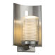 Limoges LED 12.75 inch Brushed Nickel Outdoor Wall Sconce in 700 Lm LED, Sawtooth