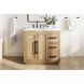 Chase 36 X 34 inch Linen Oak Bathroom Vanity Cabinet