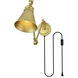 Van 1 Light 6 inch Brass Plug In Wall Sconce Wall Light