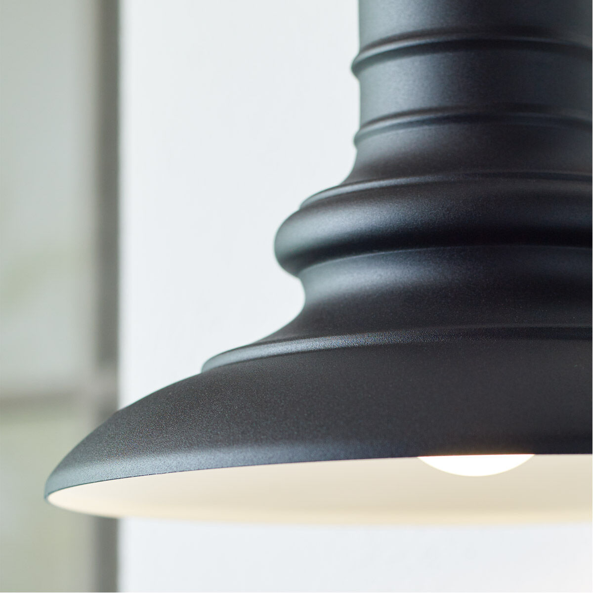 Redding Station 1 Light 9.63 inch Textured Black Outdoor Wall Lantern, Small