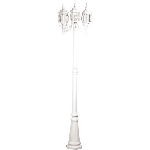 Classico LED 87.5 inch White Outdoor Lantern and Post